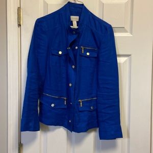 Chico’s royal blue jacket size 0.